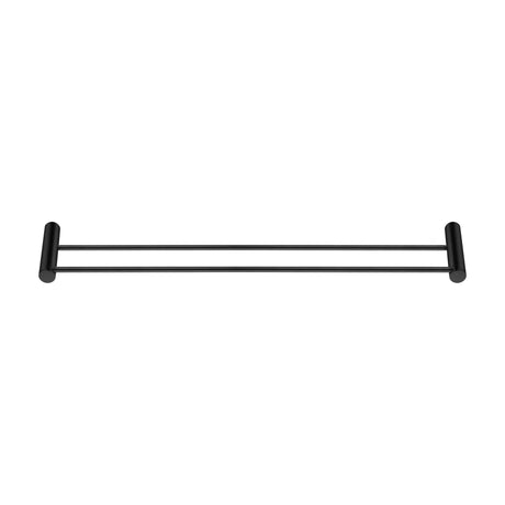 600mm Black Double Towel Rail Aquaperla