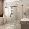 Corner Frameless 3 Door Sliding Adjustable Shower Screen ozcovey