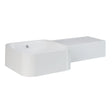 RAK Petit Square Wall Basin, Right Edge, No Tap Hole fienza