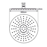 300mm Chrome Shower Head Aquaperla