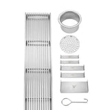 Wide Silver Linear Floor Grate 600~3000 (L) X 100 (W) MM Somer