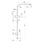 Gunmetal Shower Rail Aquaperla