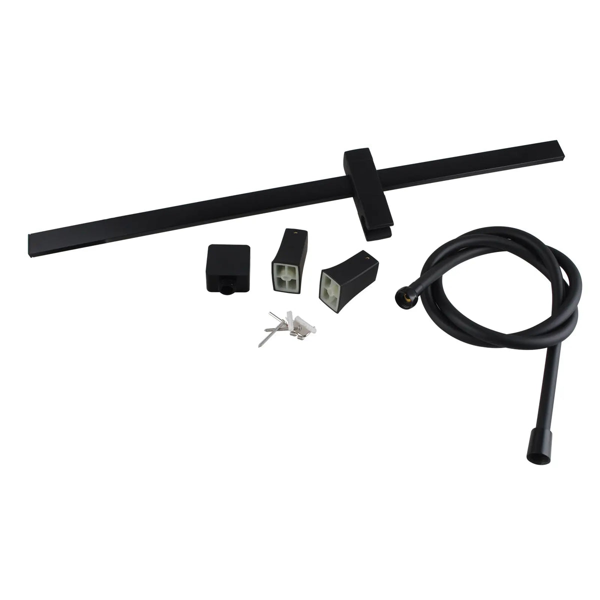 Black Shower Rail with Handheld Shower Aquaperla