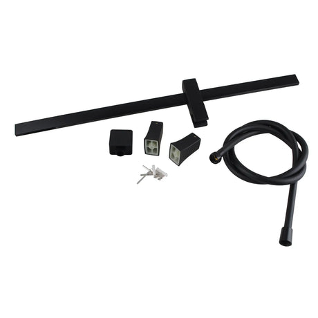 Black Shower Rail with Handheld Shower Aquaperla