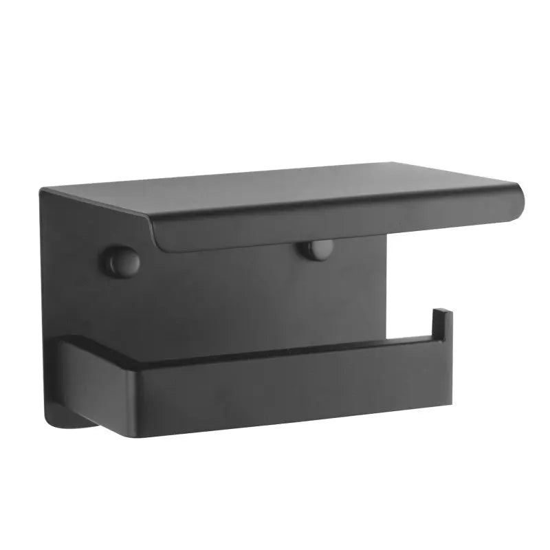 IVANO - Black Toilet Paper Holder Aquaperla