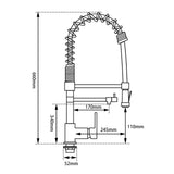 Chrome Pull Out Kitchen Mixer Aquaperla