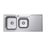 Tiva 1080 1.75 Kitchen Sink with Drainer, Left Bowl fienza
