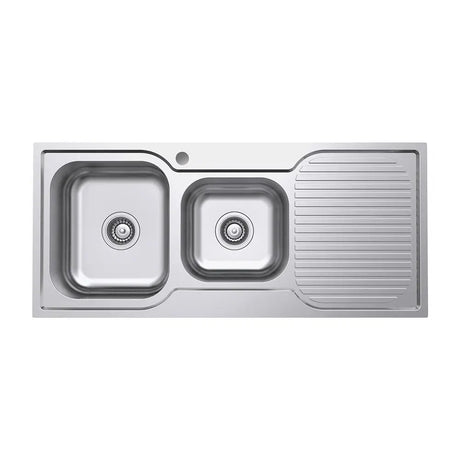 Tiva 1080 1.75 Kitchen Sink with Drainer, Left Bowl fienza