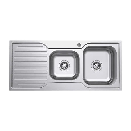 Tiva 1080 1.75 Kitchen Sink with Drainer, Right Bowl fienza