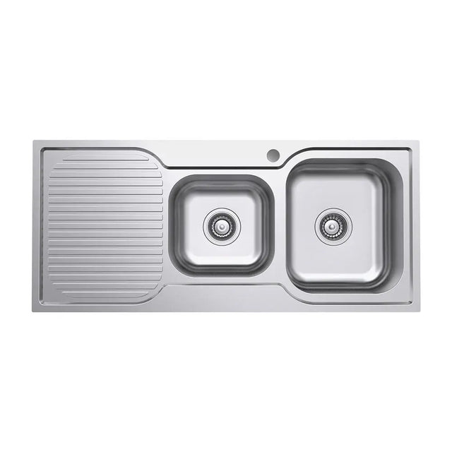Tiva 1080 1.75 Kitchen Sink with Drainer, Right Bowl fienza