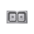 Tiva 780 Double Kitchen Sink, No Tap Hole fienza