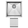 Hana Anti-Scratch 32L Single Kitchen Sink Kit, Stainless Steel fienza