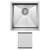 Hana Anti-Scratch 32L Single Kitchen Sink Kit, Stainless Steel fienza