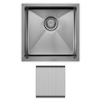 Hana Anti-Scratch 32L Single Kitchen Sink Kit, PVD Gun Metal fienza