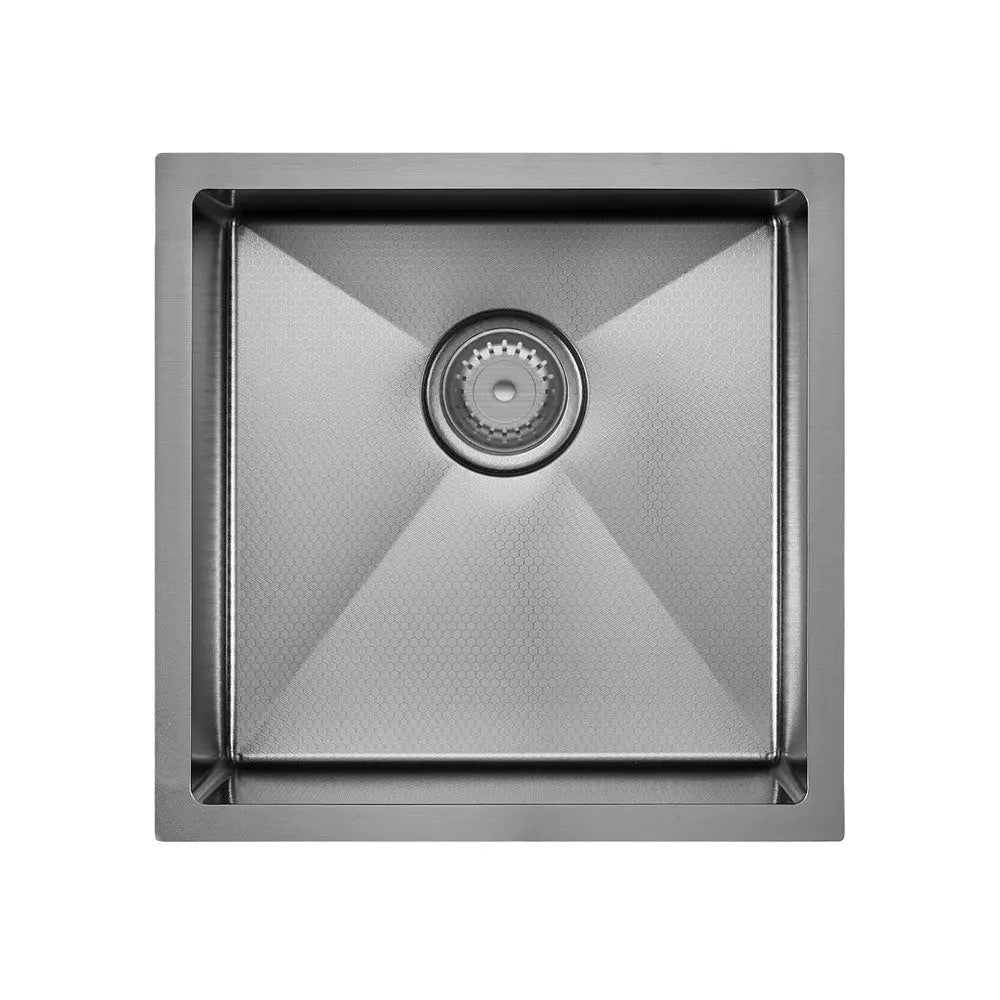 Hana Anti-Scratch 32L Single Kitchen Sink Kit, PVD Gun Metal fienza