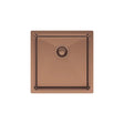 Hana 32L Single Kitchen Sink, Brushed Copper fienza
