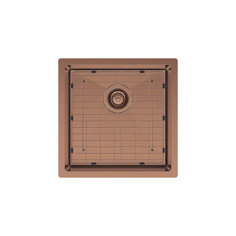 Hana 32L Single Kitchen Sink, Brushed Copper fienza