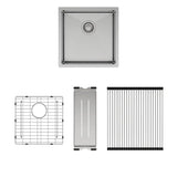 Hana 32L Single Kitchen Sink Kit, Stainless Steel fienza
