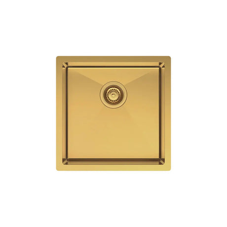 Hana 32L Single Kitchen Sink, PVD Rugged Brass fienza