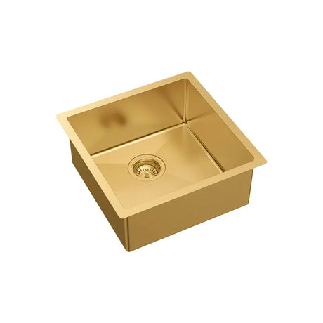 Hana 32L Single Kitchen Sink, PVD Rugged Brass fienza