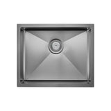 Hana Anti-Scratch 40L Single Kitchen Sink Kit, PVD Gun Metal fienza