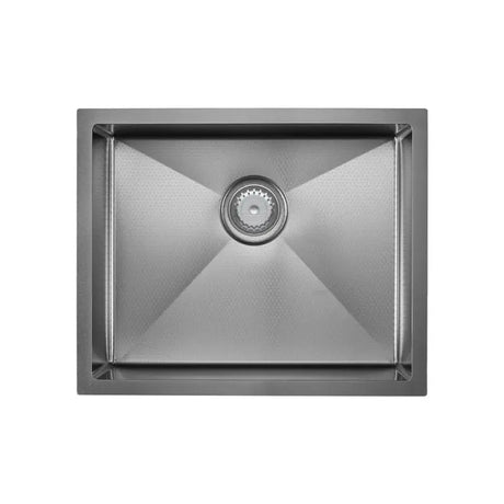 Hana Anti-Scratch 40L Single Kitchen Sink Kit, PVD Gun Metal fienza