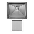 Hana Anti-Scratch 40L Single Kitchen Sink Kit, PVD Gun Metal fienza