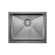 Hana Anti-Scratch 40L Single Kitchen Sink, PVD Gun Metal fienza
