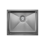Hana Anti-Scratch 40L Single Kitchen Sink, PVD Gun Metal fienza