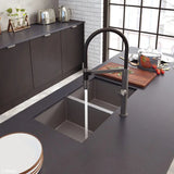 Hana 27L/27L Double Kitchen Sink, PVD Carbon Metal fienza