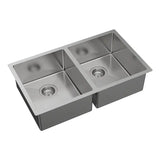 Hana 27L/27L Double Kitchen Sink, Stainless Steel fienza