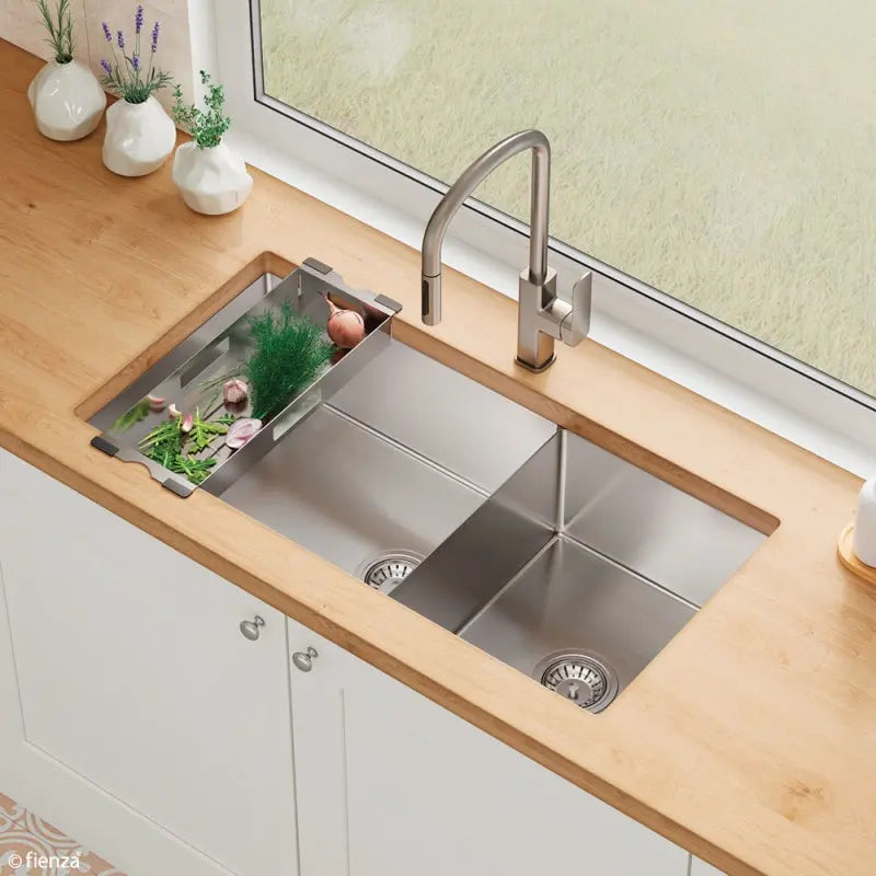 Hana 40L/27L Double Kitchen Sink fienza