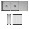 Hana 29L/29L Double Kitchen Sink with Drainer Kit fienza