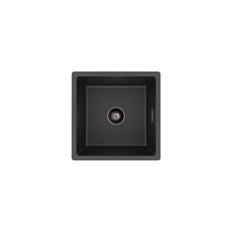 Kuro Granite 33L Single Bowl Kitchen Sink, Matte Black fienza