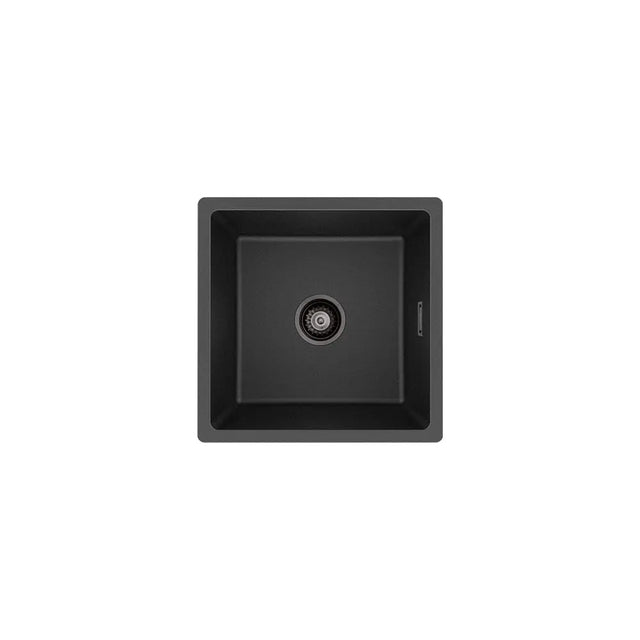 Kuro Granite 33L Single Bowl Kitchen Sink, Matte Black fienza