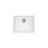 Kuro Granite 38L Single Bowl Kitchen Sink, Matte White fienza