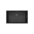 Kuro Granite 53L Single Bowl Kitchen Sink, Matte Black fienza