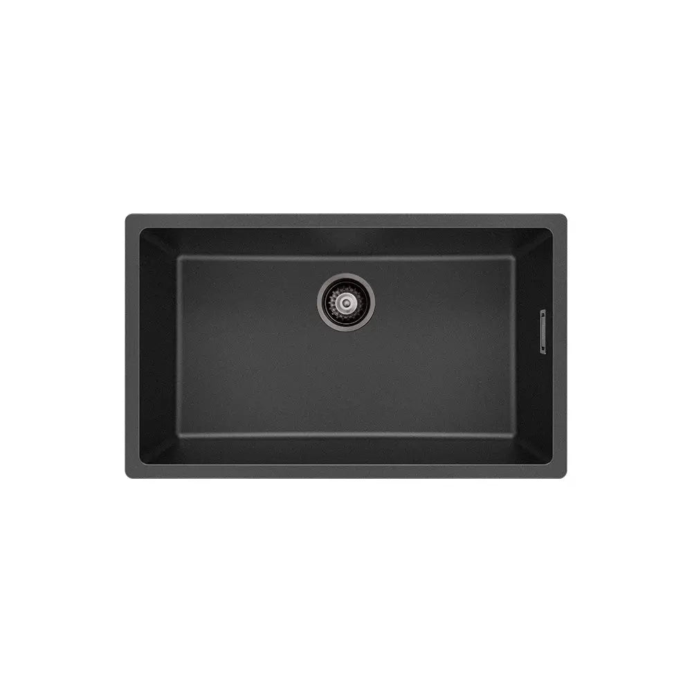 Kuro Granite 53L Single Bowl Kitchen Sink, Matte Black fienza