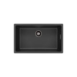 Kuro Granite 53L Single Bowl Kitchen Sink, Matte Black fienza