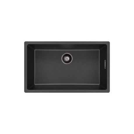 Kuro Granite 53L Single Bowl Kitchen Sink, Matte Black fienza