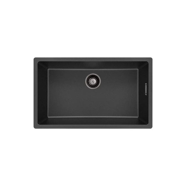 Kuro Granite 53L Single Bowl Kitchen Sink, Matte Black fienza