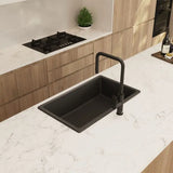 Kuro Granite 53L Single Bowl Kitchen Sink, Matte Black fienza