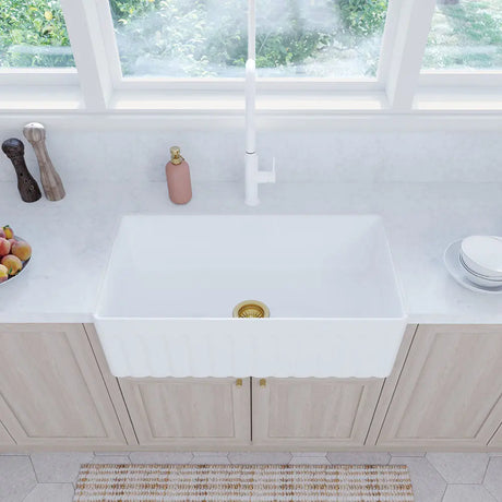 Olivia Single Butler Sink, Large fienza