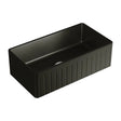 Benson Single Butler Sink, Large, Matte Black fienza