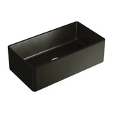 Benson Single Butler Sink, Large, Matte Black fienza
