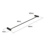 600mm Gunmetal Single Towel Rail Aquaperla