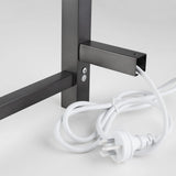 Brushed Gunmetal Heated Towel Rack 6 Bars Aquaperla