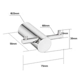 Chrome Robe Hook Aquaperla