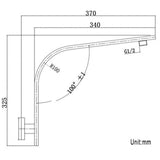 Black Wall Shower Arm Aquaperla