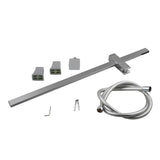 Chrome Shower Rail with Handheld Shower Aquaperla
